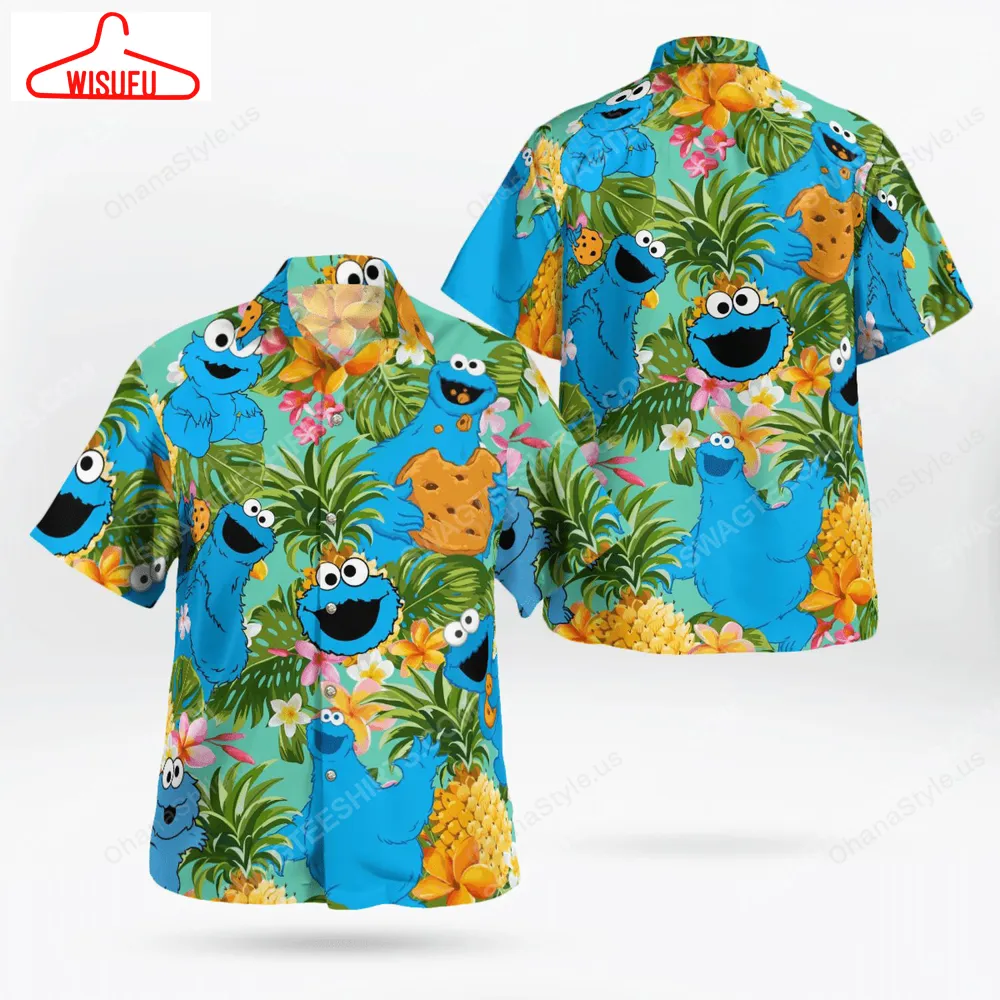 [special Edition] The Muppet Show Cookie Monster Hawaiian Shirt Â Maria, New Hawaiian Holiday Outfits, New Fashion Gifts