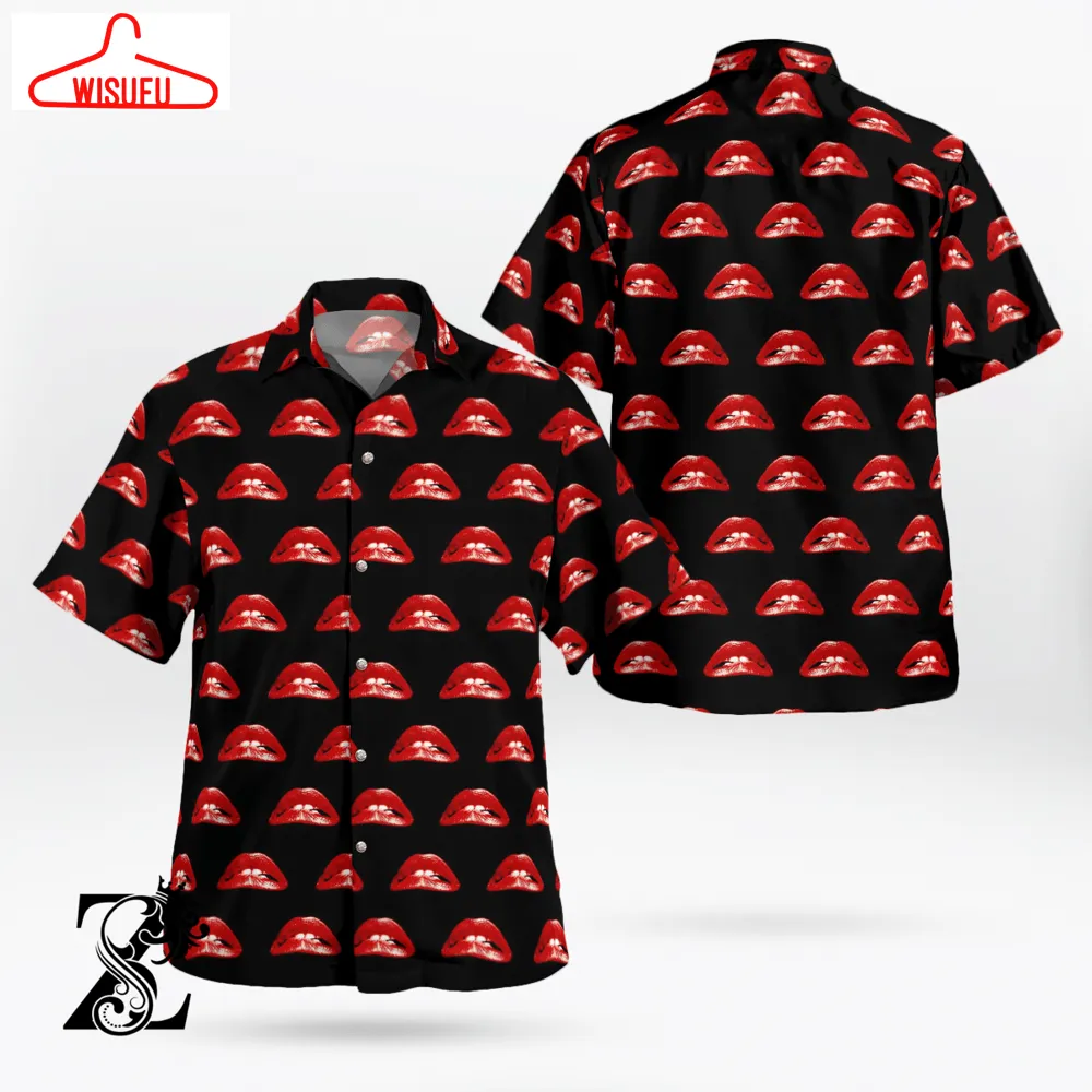 Âthe LipsÂ Rocky Horror Show Horror Movie Hawaiian Shirt Hr2307l1, New Hawaiian Holiday Outfits, New Fashion Gifts