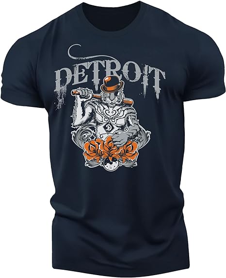 (0006) Detroit Gangster playera tiger T Shirt