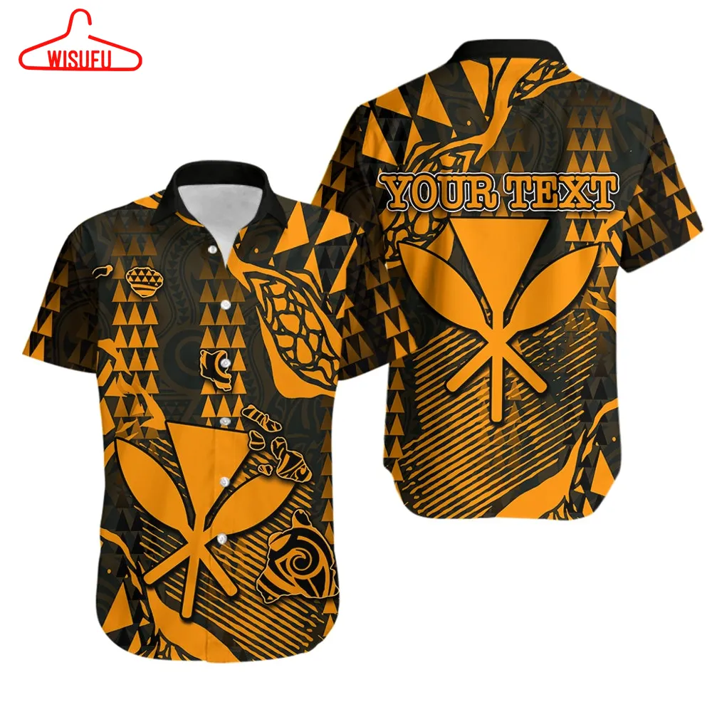 (custom Personalised) Hawaii Kanaka Map Hawaiian Shirt Orange Style Lt6, New Hawaiian Holiday Outfits, New Fashion Gifts