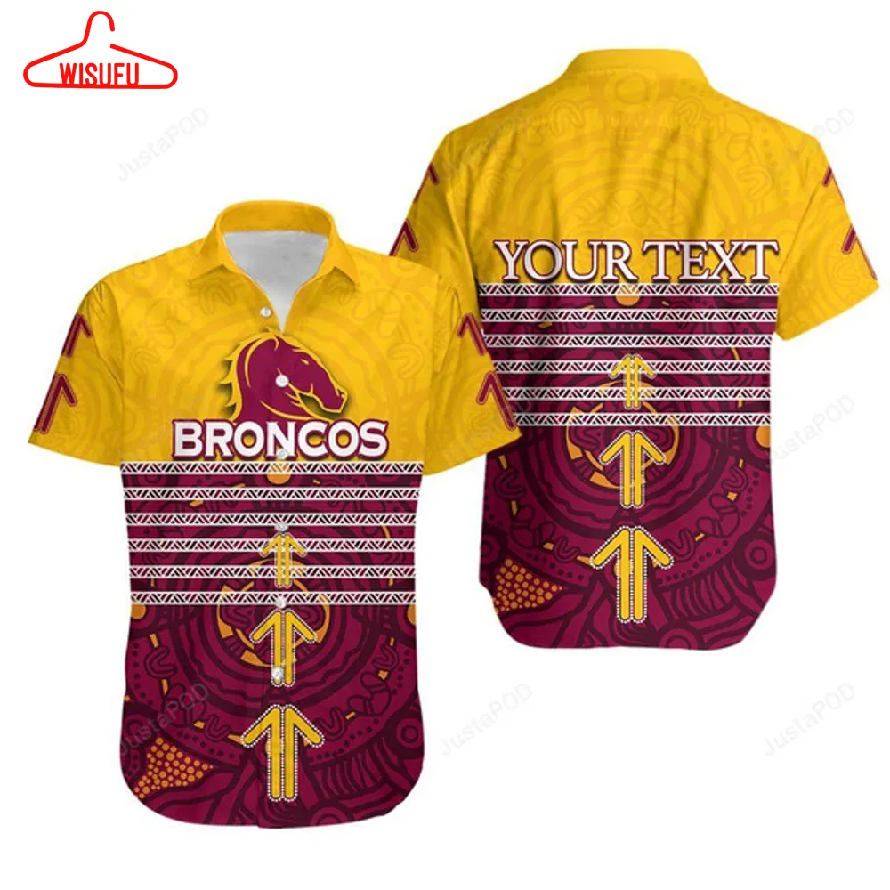 (custom Personalised)brisbane Broncos Hawaiian Shirt Aboriginal Best Gift Ideas, New Fashion Gifts