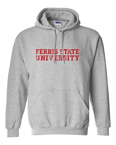 Ferris State University Text Distressed Hooded