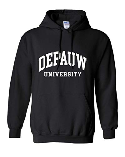 DePauw 1 Color White Text Hooded