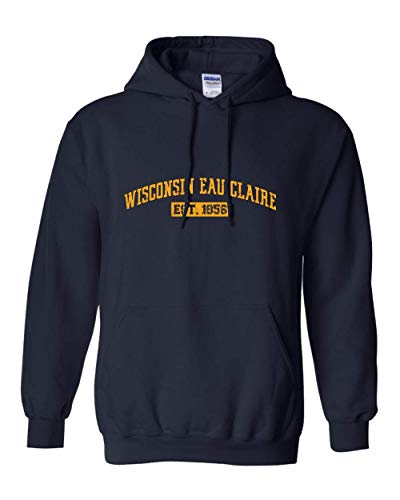 Wisconsin Eau Claire EST 1856 Distresssed Hooded