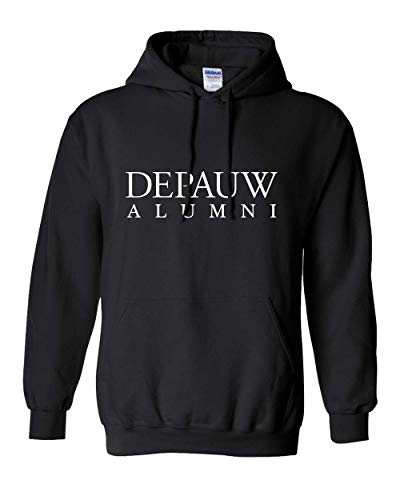 DePauw Alumni White Text Hooded