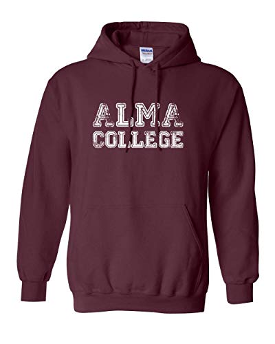 Alma College Distressed One Color Hooded