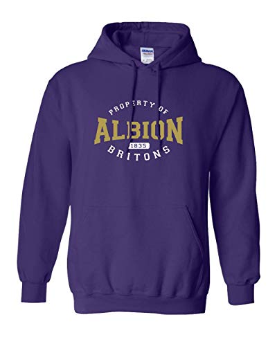 Albion College Property of Purple Hooded  Albion Britons Student and Alumni MensWomens Hoodie