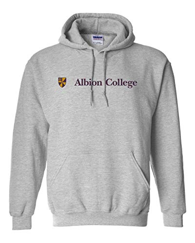 Albion College 2 Color Text Hooded    Albion Britons Student and Alumni MensWomens Hoodie