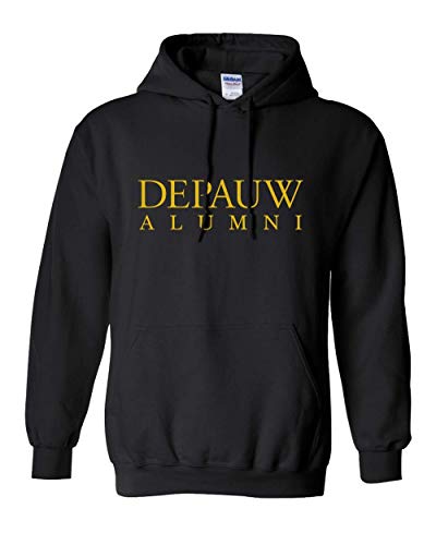 DePauw Alumni Gold Text Hooded