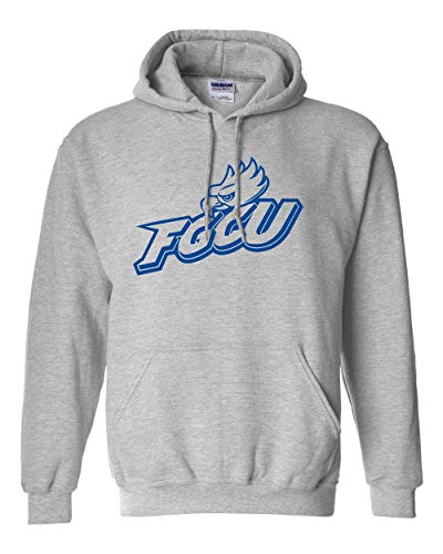 Florida Gulf Coast FGCU Blue One Color Hooded Florida Gulf Coast University Logo Apparel MensWomens Hoodie