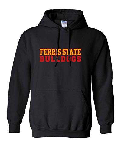 Ferris State Bulldogs Stacked Two Color Hooded