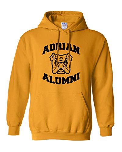 Adrian College Alumni Stacked Black Logo Hooded