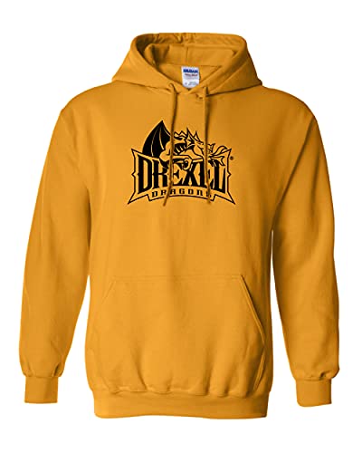 Drexel University Full Logo 1 Color Hooded