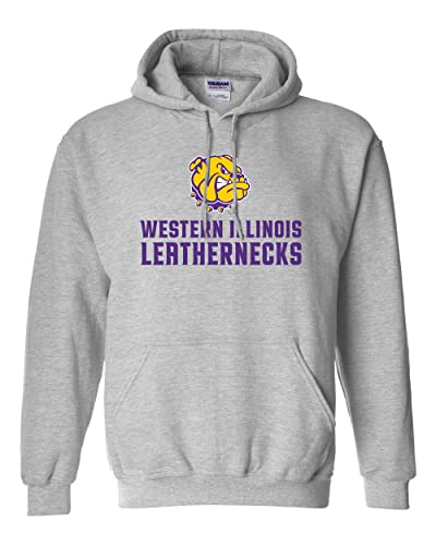 Western Illinois Full Logo Hooded