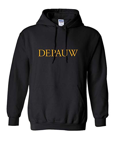 DePauw Gold Text Unisex Hooded