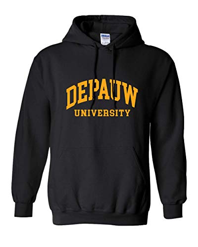 DePauw 1 Color Gold Text Hooded