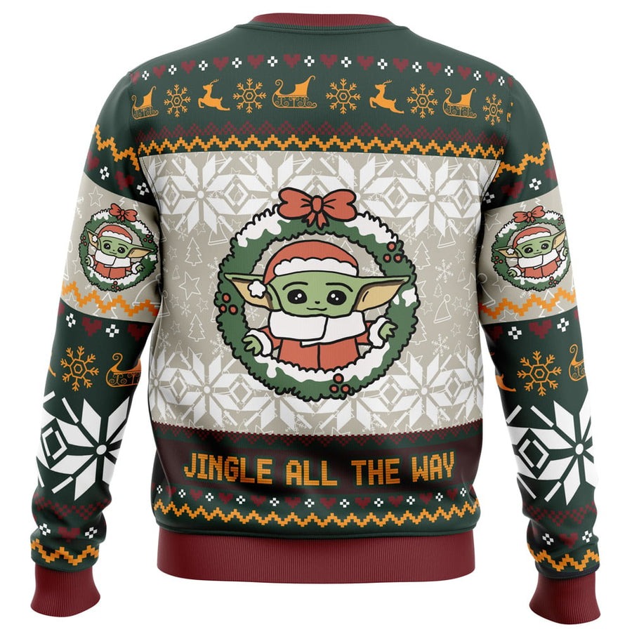 Jingle All The Way Mandalorian Star Wars Ugly Christmas Sweater - OwlsMatrix