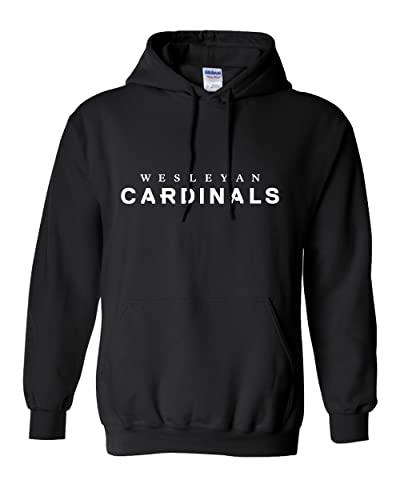 Wesleyan University Mascot Text Hooded