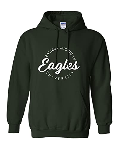 Eastern Michigan University Circular 1 Color Hooded