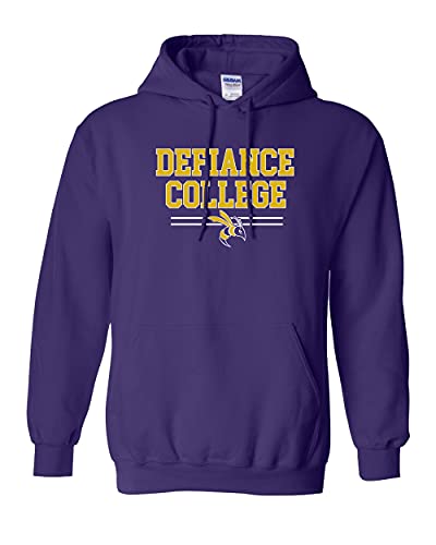 Defiance College Stacked Two Color Hooded