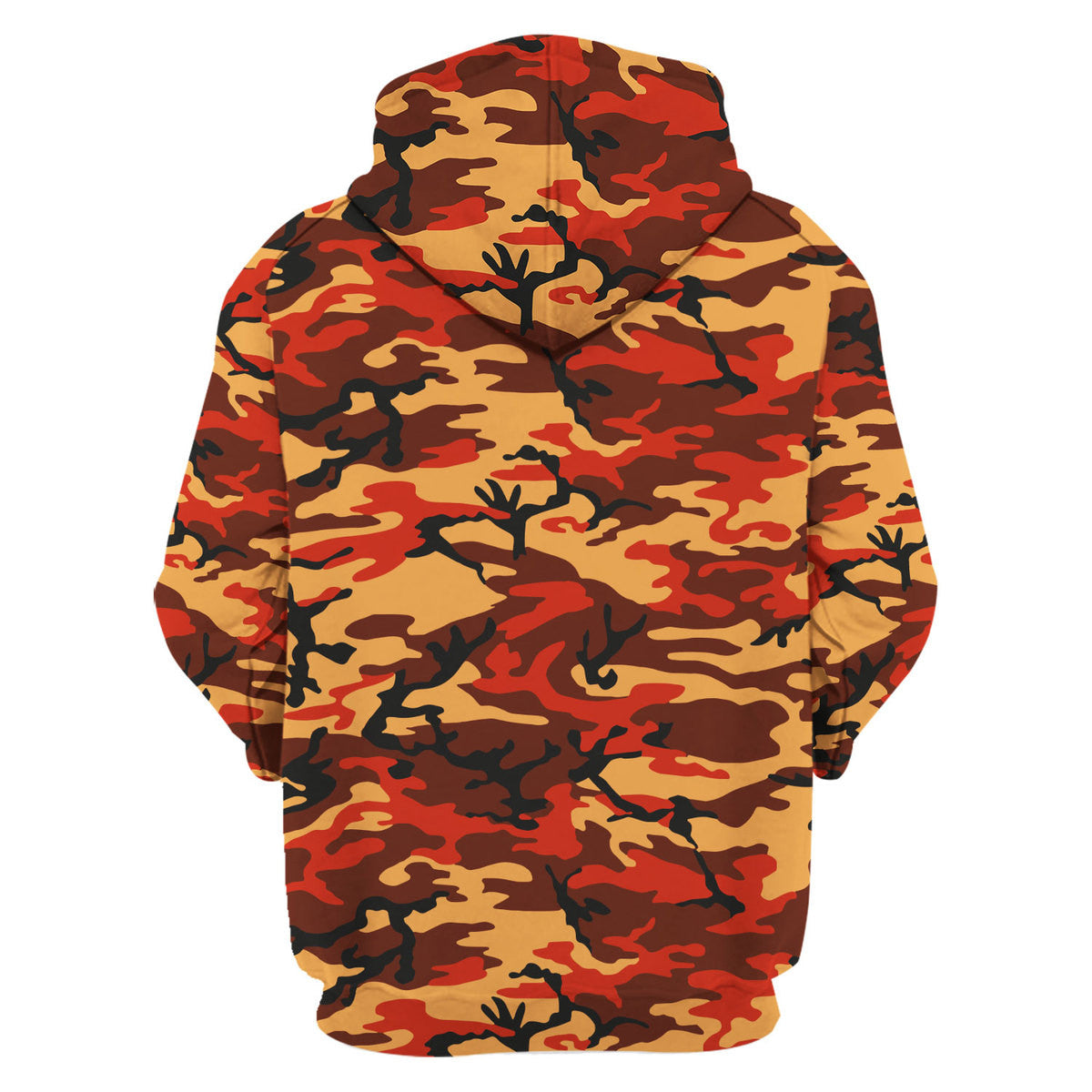 Flecktarn Red Brown German World War II Camouflage Patterns Hoodie zip