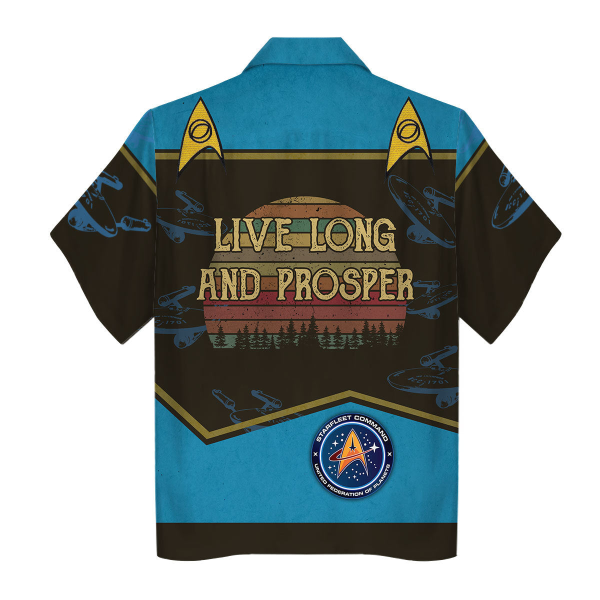 Live Long And Prosper Sunset Retro Vintage haawaiian