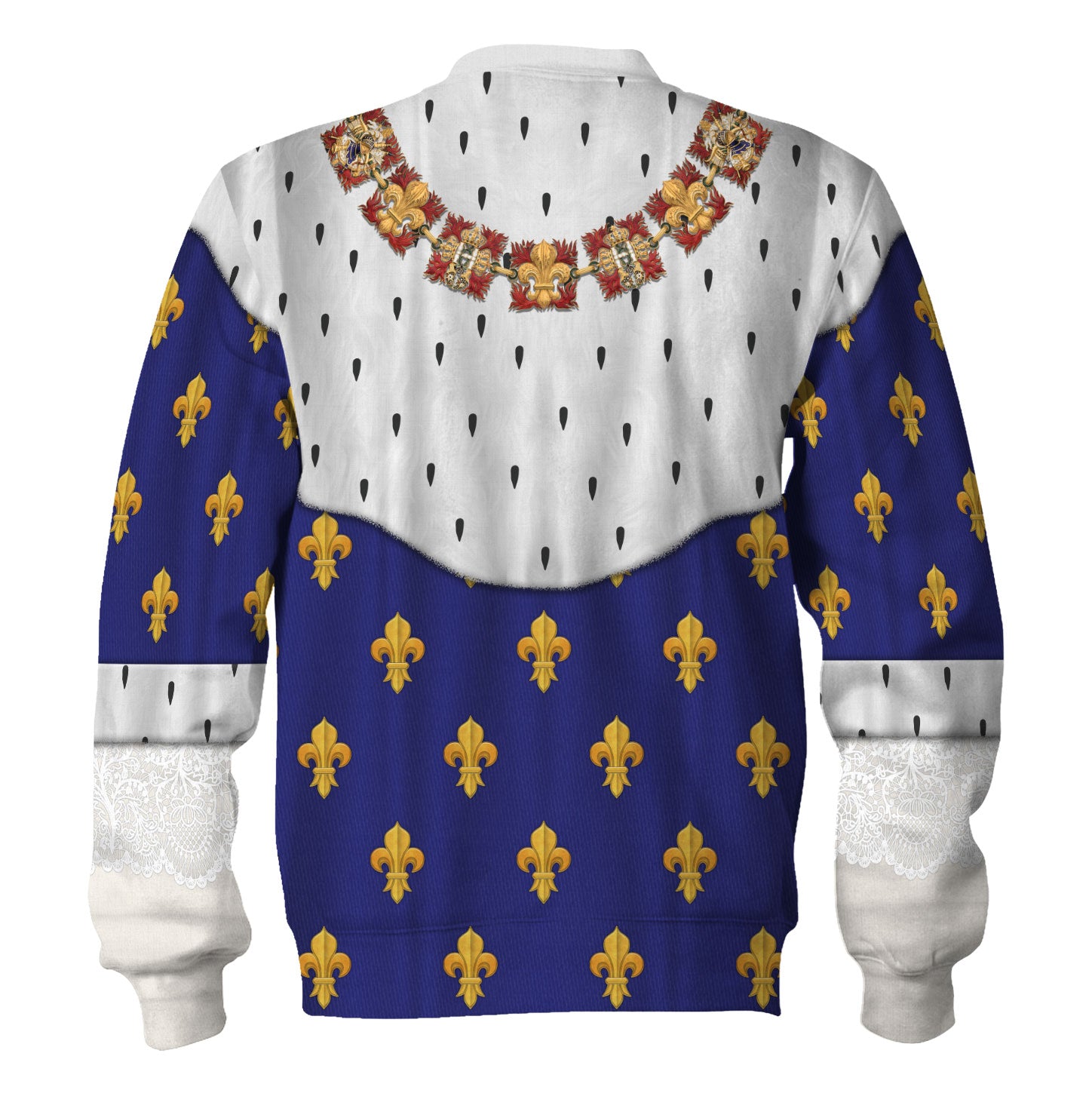 Gearhomie Charles X of France in Coronation Robes Blue Costume All Over Print sweatshirt