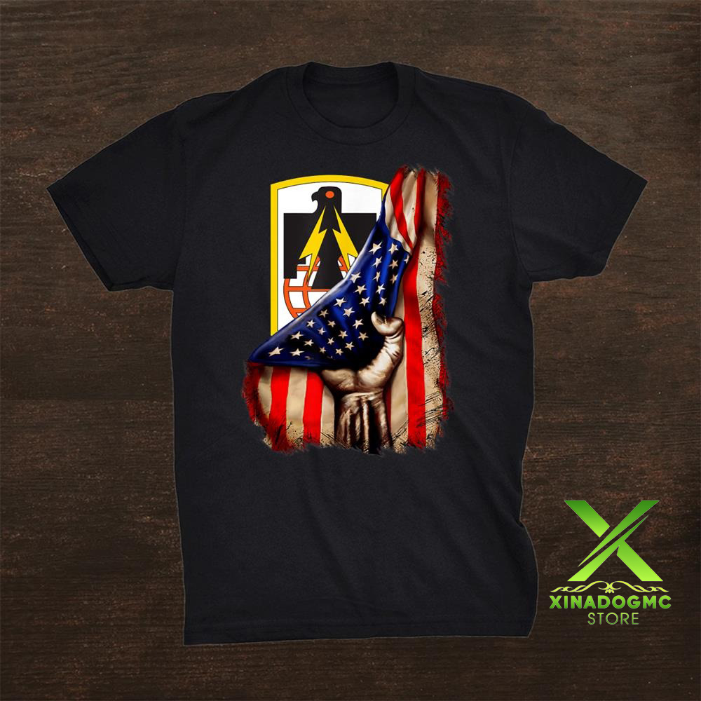 11th Signal Brigade American Flag Unisex T-Shirt