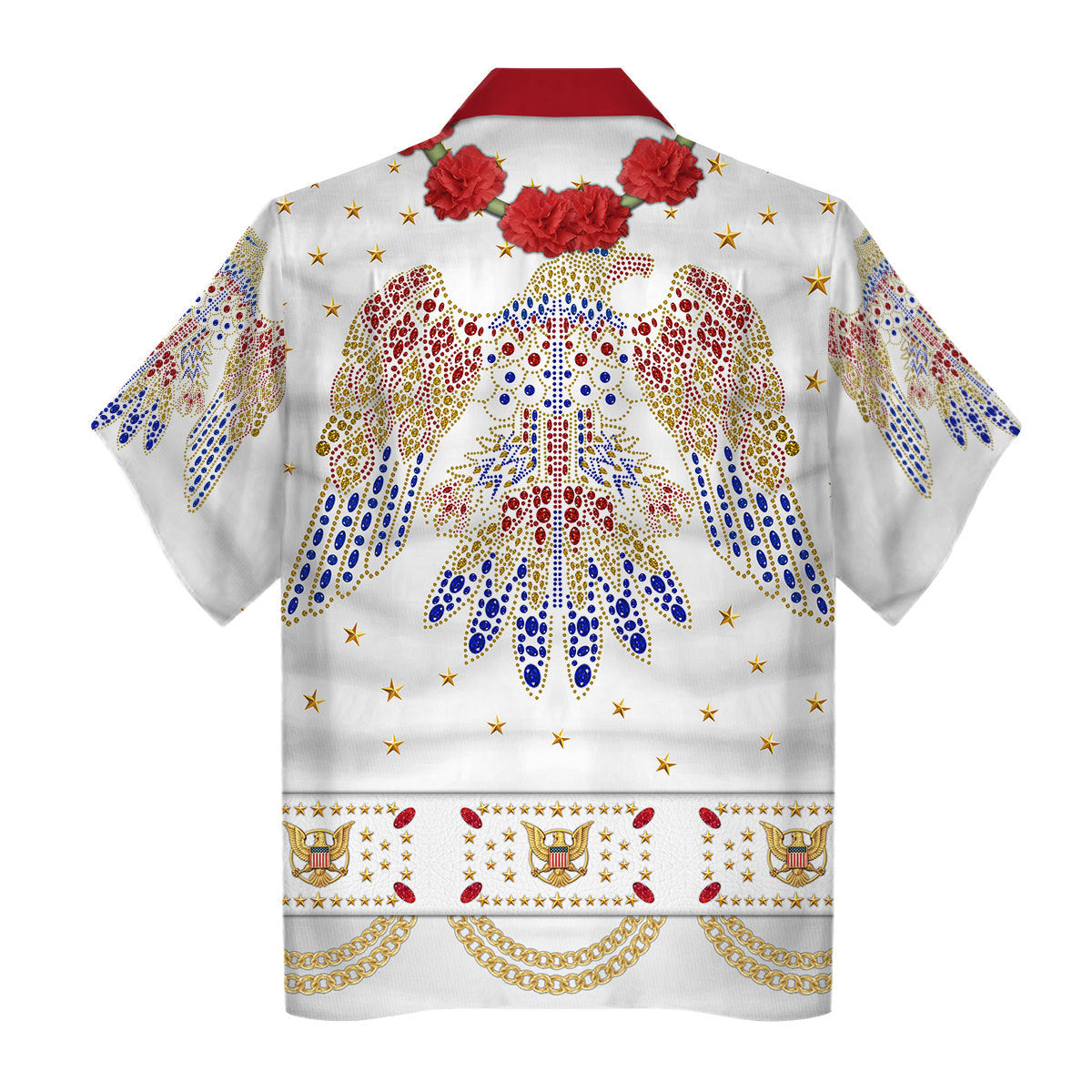 Gearhomie Elvis Aloha Costume white hawaiian