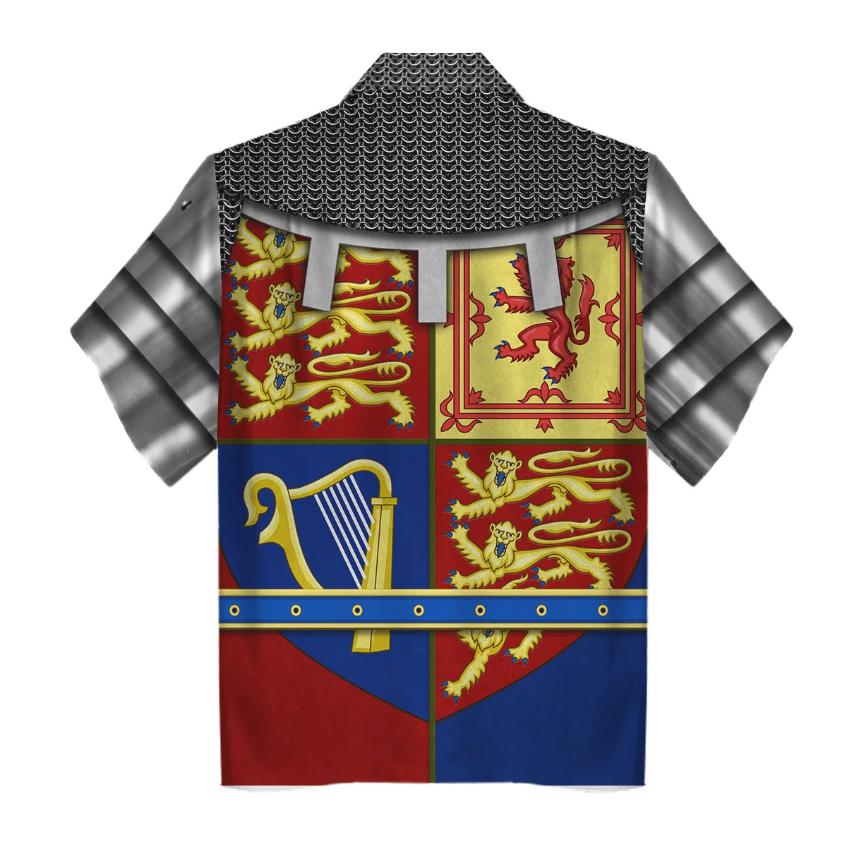 Gearhomie Royal Coat of Arms of the United Kingdom (Queen Elizabeth II) Costume hawaiian