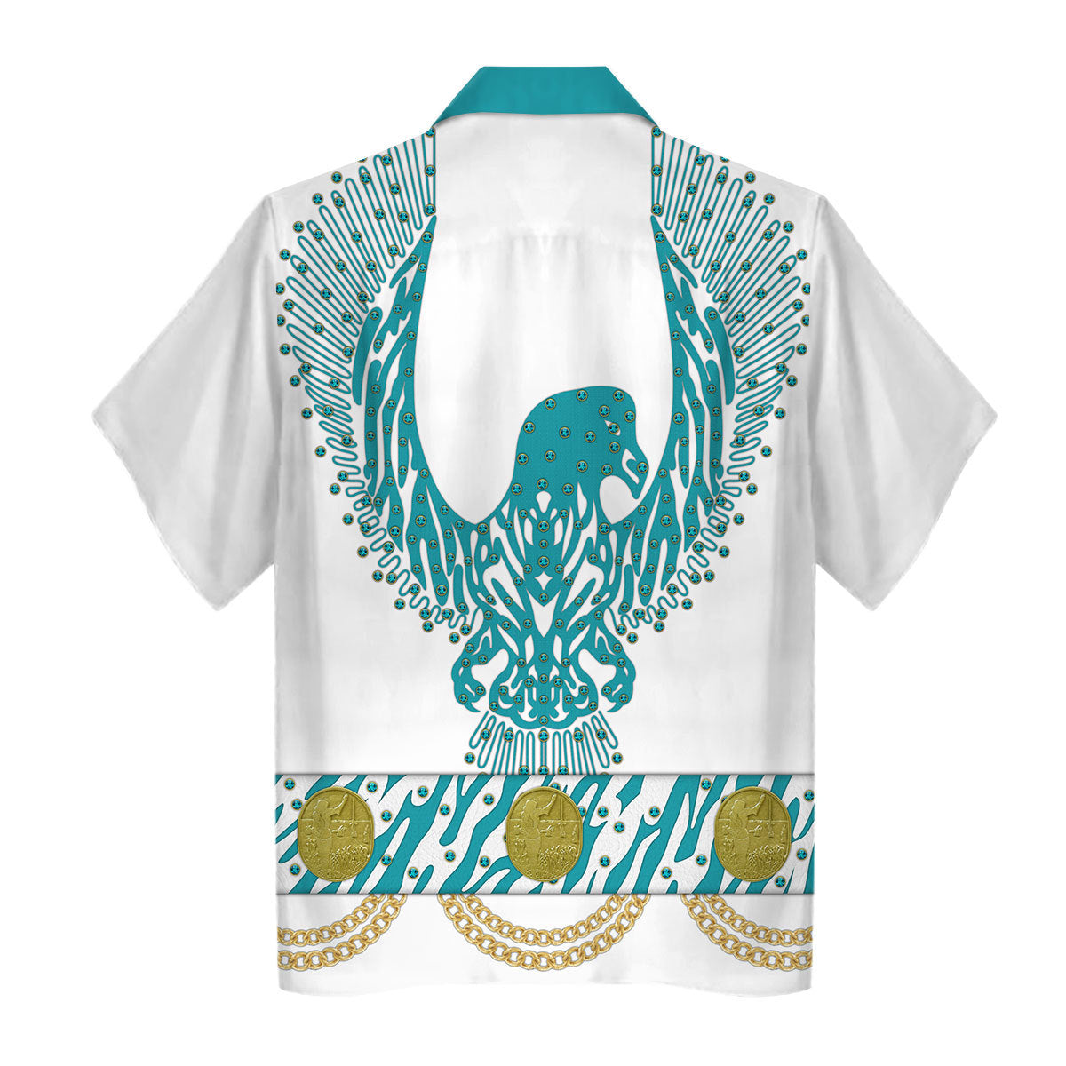 Gearhomie Elvis Turquoise Phoenix Costume hawaiian