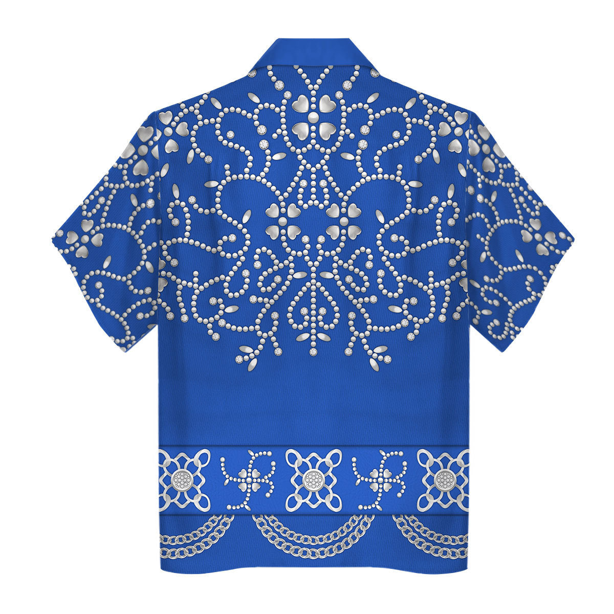 Gearhomie Elvis Blue Swirl Costume Hawaiian