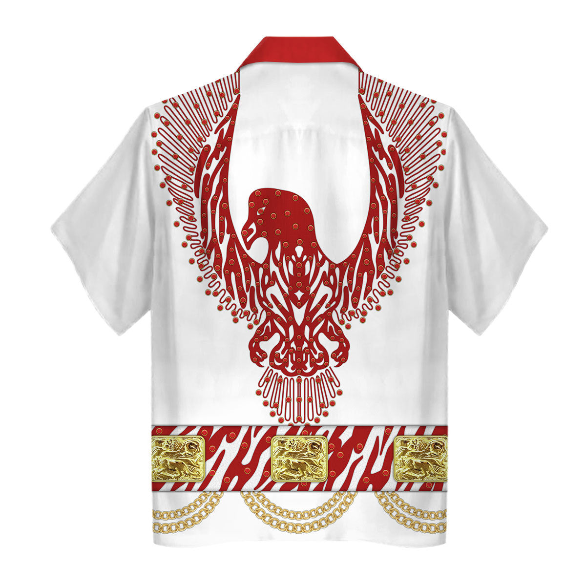 Gearhomie Elvis Red Phoenix Suit Costume hawaiian