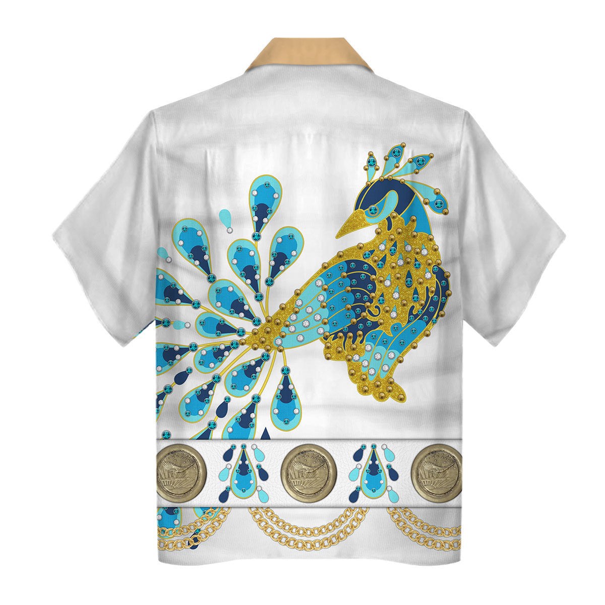 Gearhomie Elvis Presley Peacock Outfit Costume hawaiian