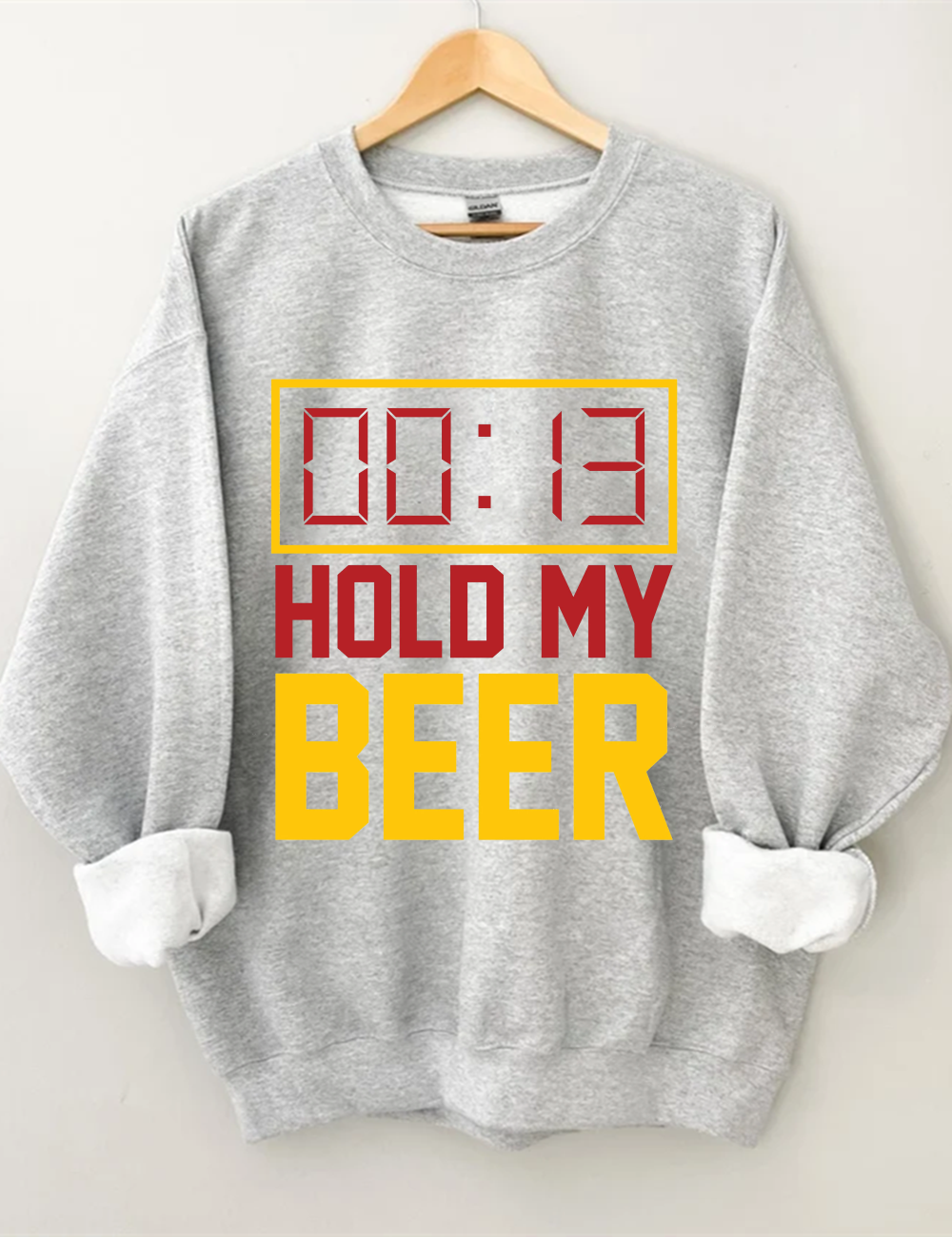 13 Second Hold My Beer Chiefs Football Style 1 Unisex Sweatshirt Sport Grey