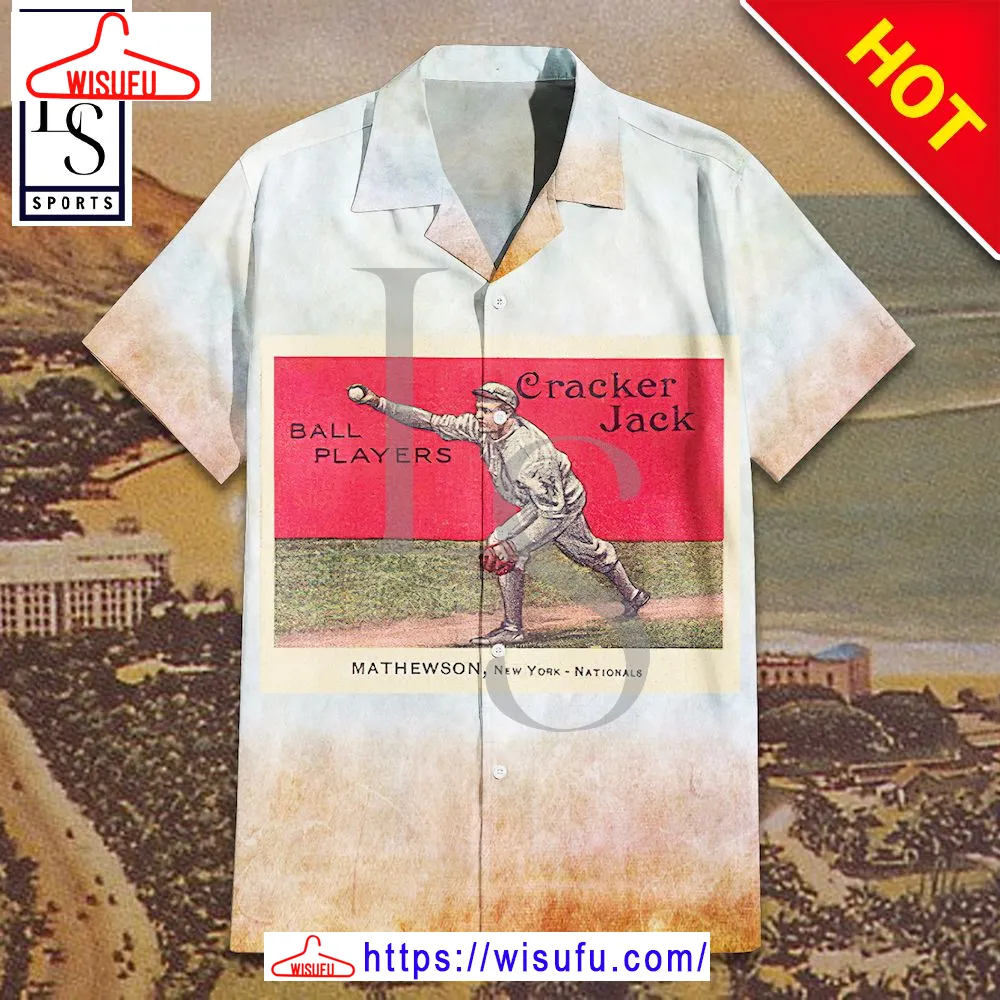 1914 Cracker Jack Christy Mathewson Hawaiian Shirt, New Fashion Gifts