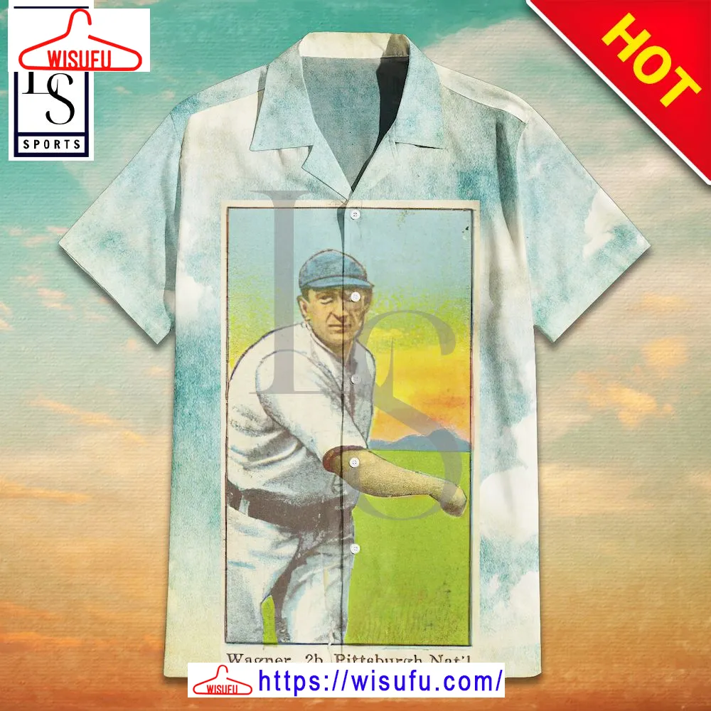 1915 American Caramel Honus Wagner Throwing Hawaiian Shirt, New Fashion Gifts