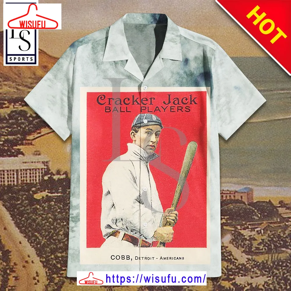 1915 Cracker Jack Ty Cobb Hawaiian Shirt, New Fashion Gifts