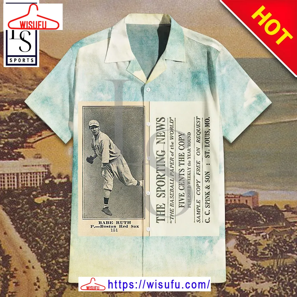 1916 Sporting News Babe Ruth Rookie Card Hawaiian Shirt, New Fashion Gifts