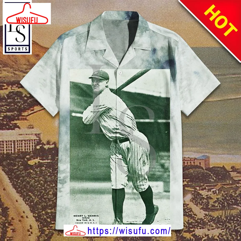 1925 Exhibits Lou Gehrig Rookie Card Hawaiian Shirt, New Fashion Gifts