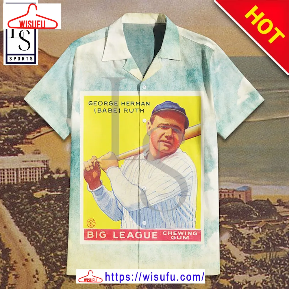 1933 Goudey Babe Ruth Hawaiian Shirt, New Fashion Gifts