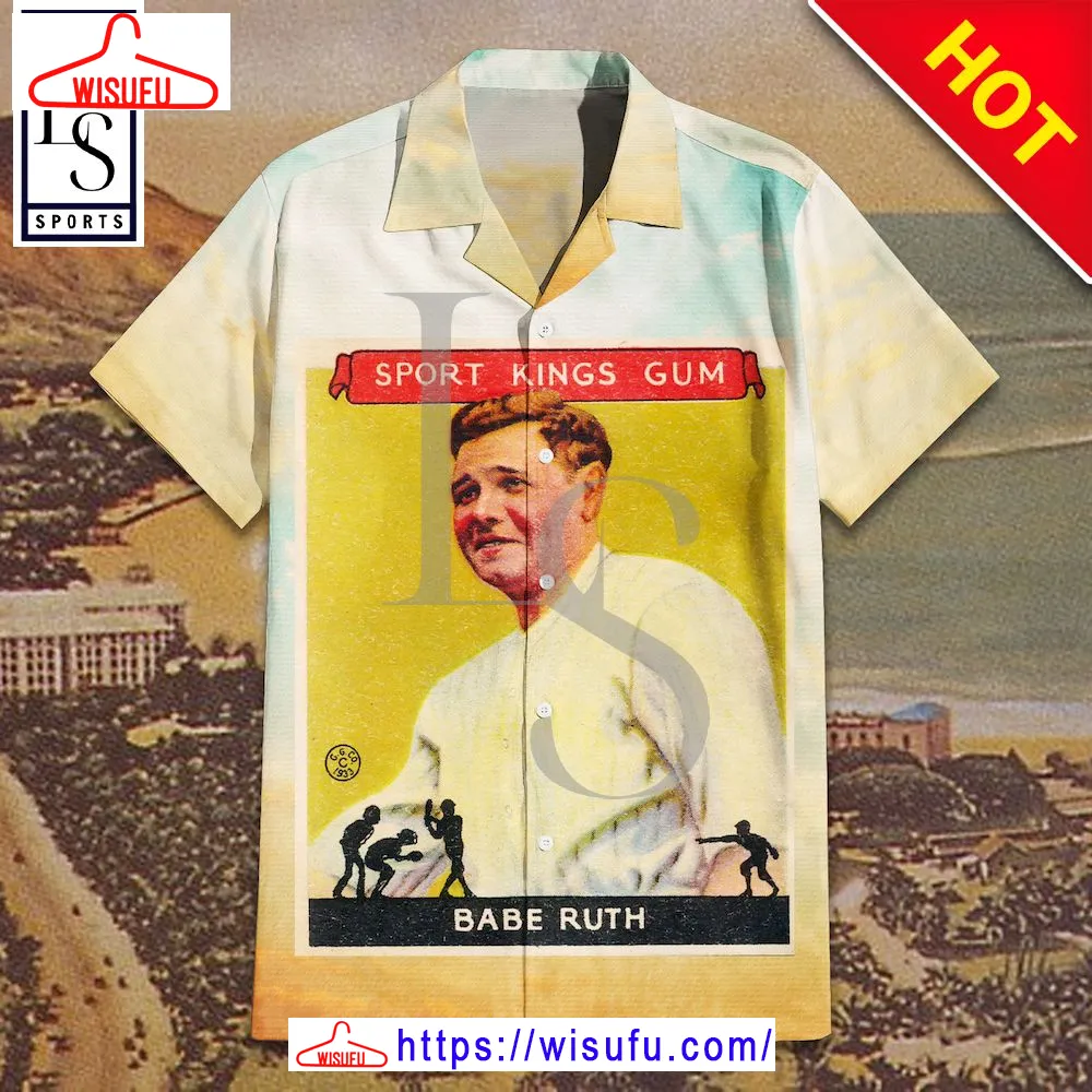 1933 Goudey Sport Kings Babe Ruth Hawaiian Shirt, New Fashion Gifts