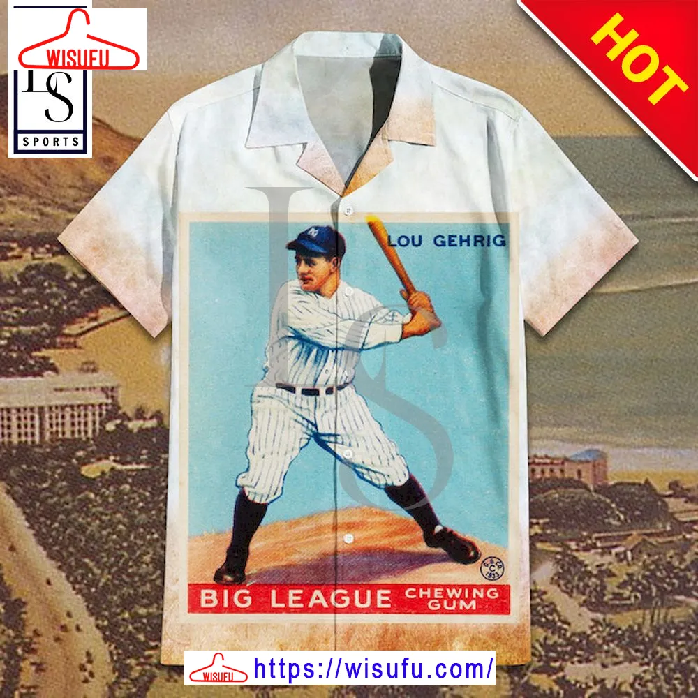 1933 Lou Gehrig Hawaiian Shirt, New Fashion Gifts