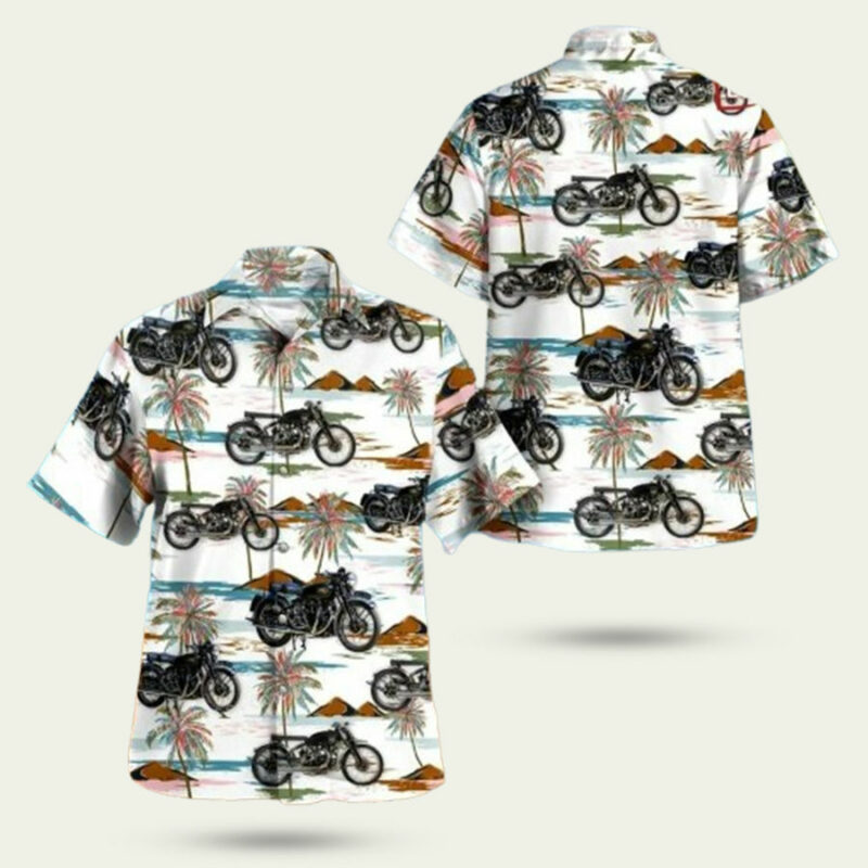 1951 VINCENT BLACK LIGHTNING MOTORCYCLE HAWAIIAN SHIRT