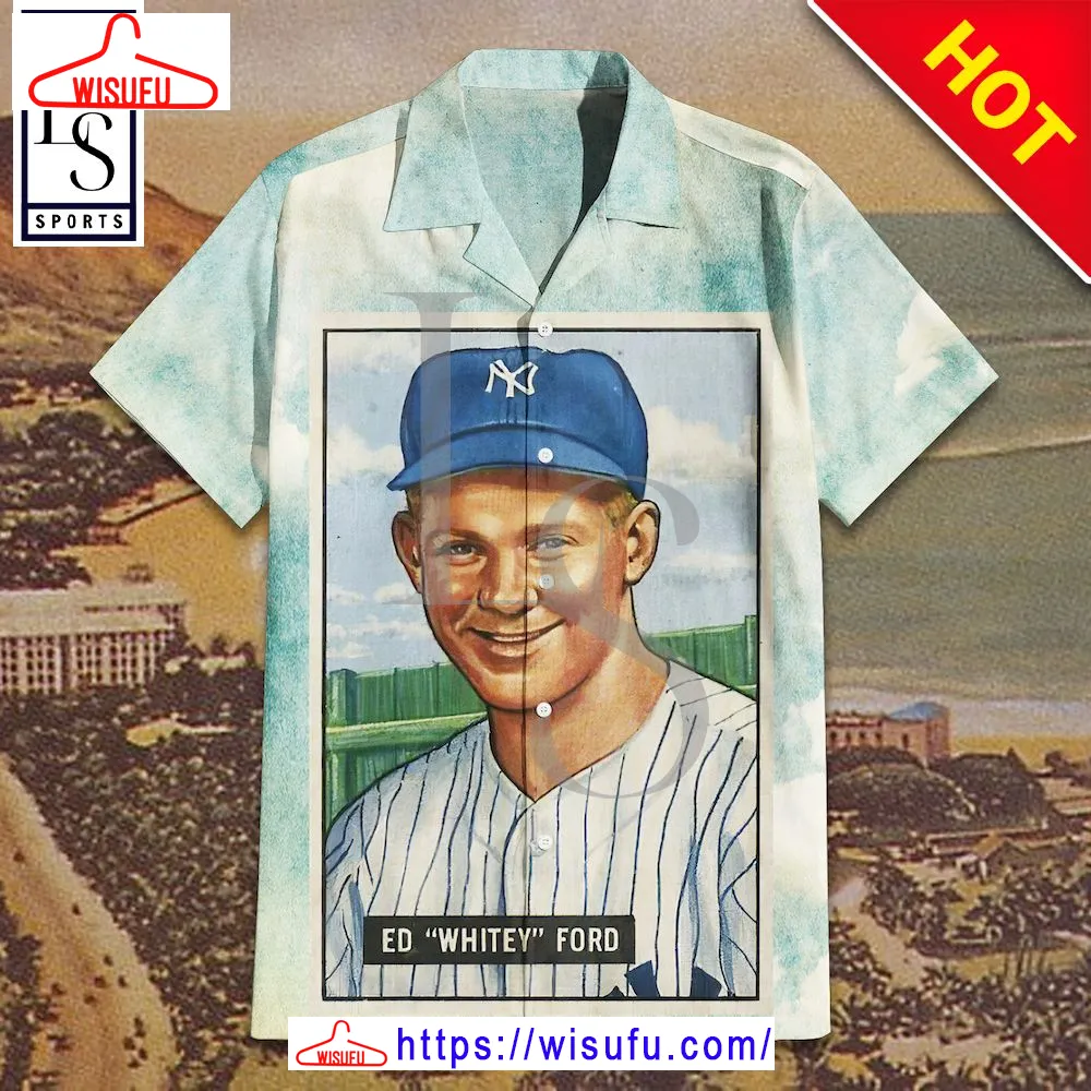 1951 Whitey Fo-rd Rookie Card Hawaiian Shirt, New Fashion Gifts