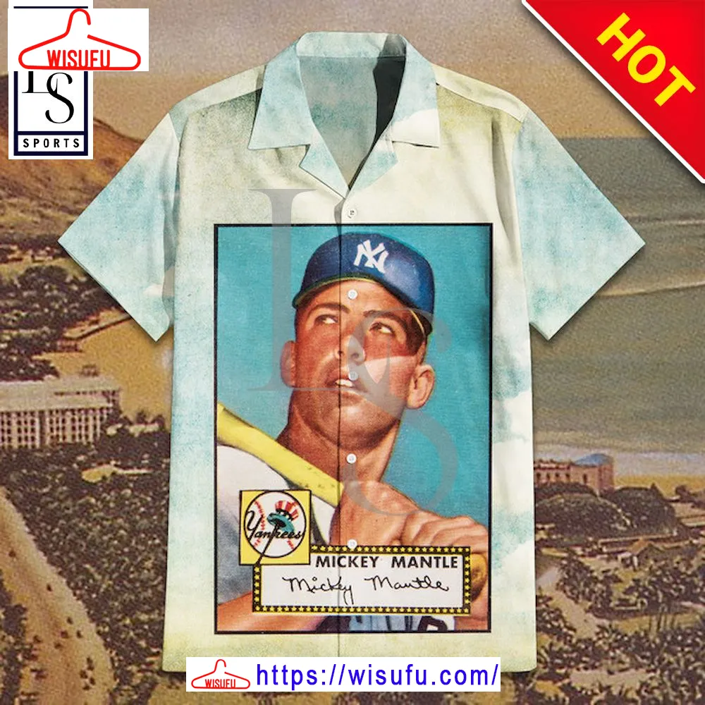 1952 Mickey Mantle Hawaiian Shirt, New Fashion Gifts