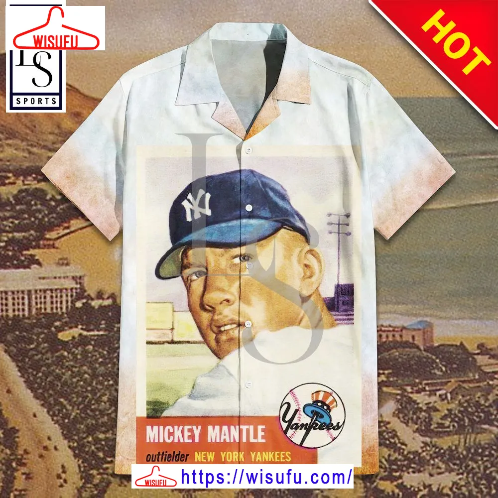 1953 Mickey Mantle Hawaiian Shirt, New Fashion Gifts