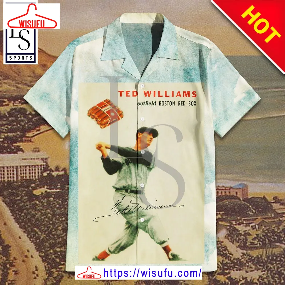 1954 Wilson Franks Ted Williams Hawaiian Shirt, New Fashion Gifts