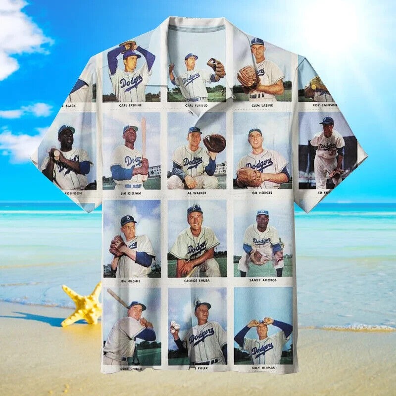 1955 BROOKLYN DODGER Hawaiian Shirt For Fans, Gift For Men, Women, S-5XL US Size