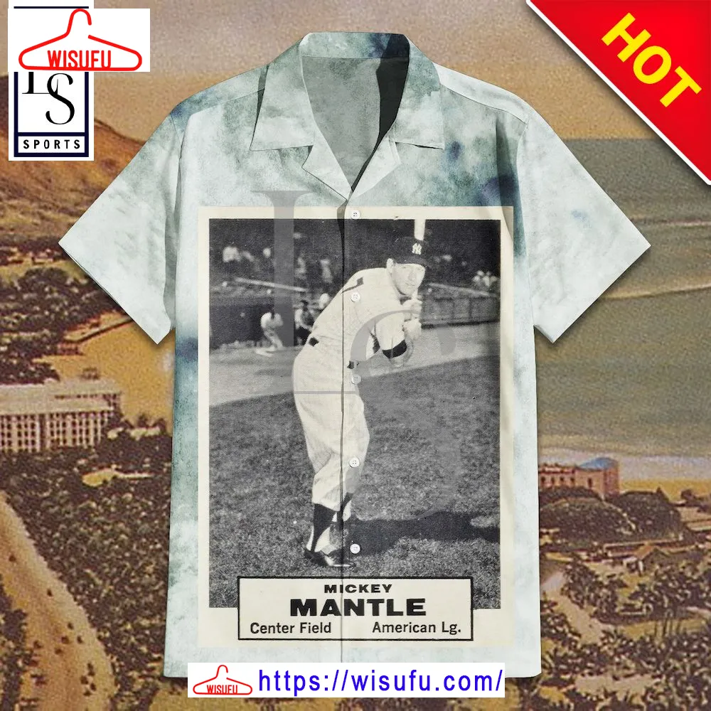 1961 Topps Dice Game Mickey Mantle Hawaiian Shirt, New Fashion Gifts